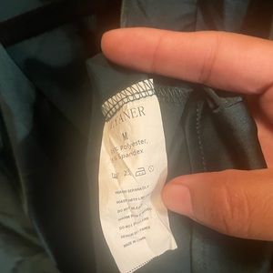 SHEIN blouse size M deep V collar Dark emerald green